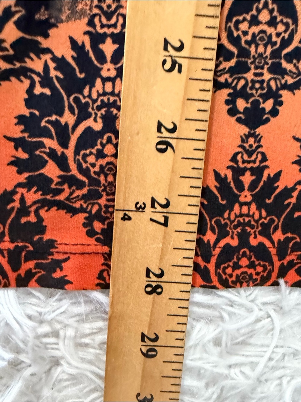 Susan Graver Womens 1X Liquid Knit Top Animal Print 3/4 Sleeve Blue Orange - Picture 6 of 8